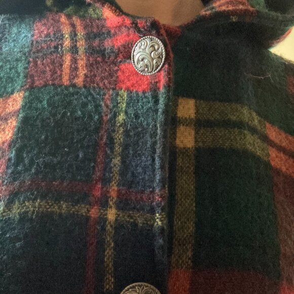 Buttoned Woolen Cape from Johnson Woolen Mills - Picture 2 of 7